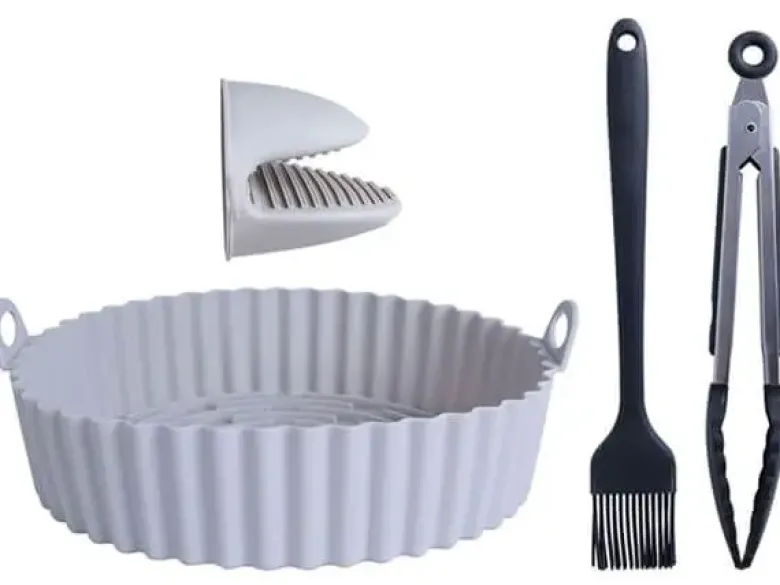 AGK NORDIC Air Fryer sæt Form+tang+pensel+ovnhandske