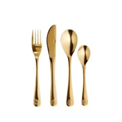 Aida Atelier Børnebestik guld 4 Dele