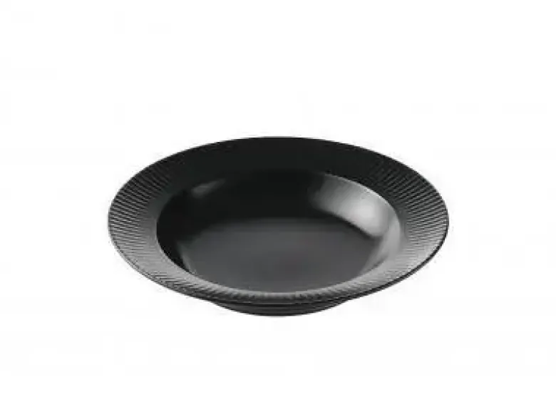 Aida Groovy tallerken sort dyb 22 cm