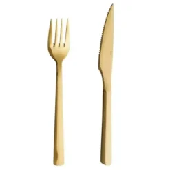 Aida RAW steaksæt guldfarvet 8 dele