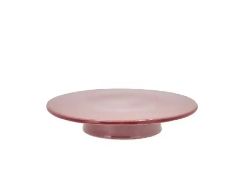 Bitz Lagkagefad på fod 30x5,5 cm pink