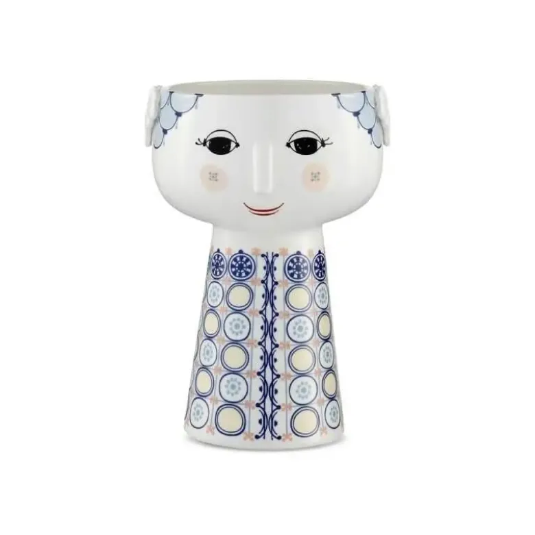 Bjørn Wiinblad Eva vase H18,5 cm blå