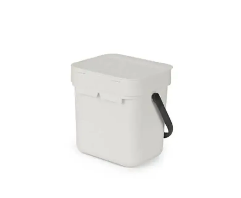 Brabantia Affaldsspand med låg sort.kon. 3 liter Lys grå