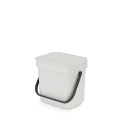 Brabantia Affaldsspand med låg sort.kon. 3 liter Lys grå
