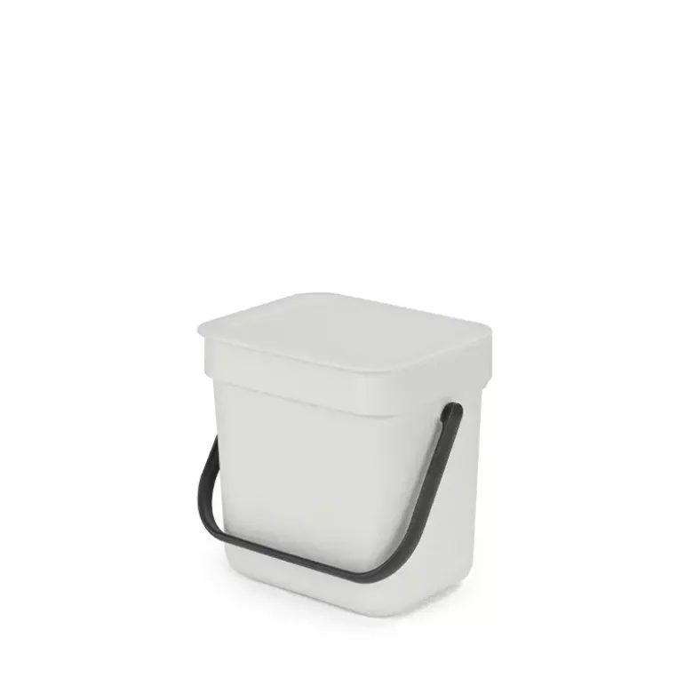 Brabantia Affaldsspand med låg sort.kon. 3 liter Lys grå