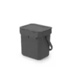 Brabantia Affaldsspand med låg sort.kon. 3 liter Grå