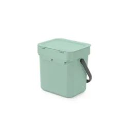 Brabantia Affaldsspand med låg sort.kon. 3 liter Lys grøn
