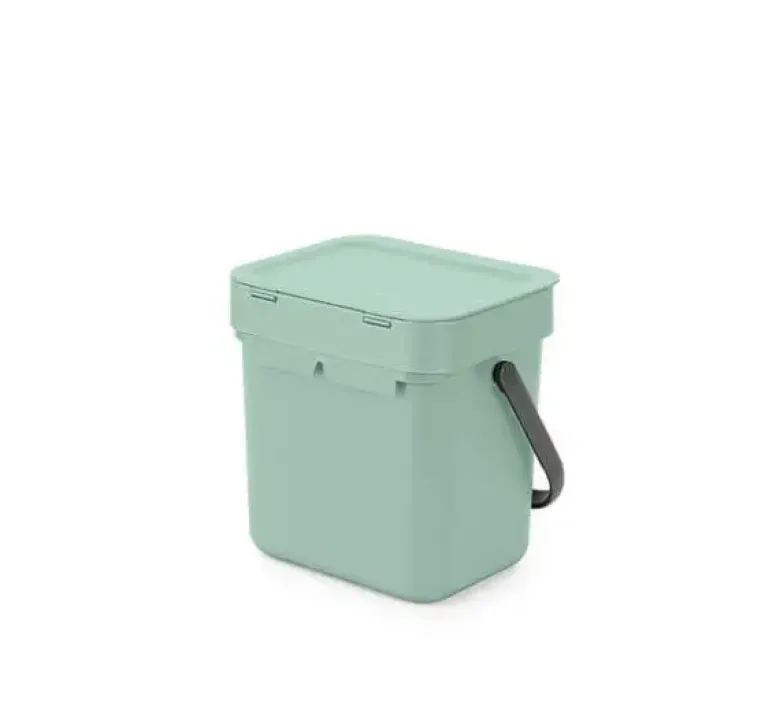 Brabantia Affaldsspand med låg sort.kon. 3 liter Lys grøn