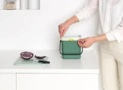 Brabantia Affaldsspand m. låg - 3 liter Grøn/Sort