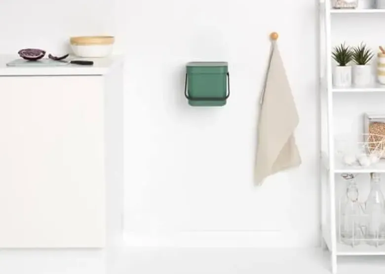 Brabantia Affaldsspand m. låg - 6 liter Grøn/Sort