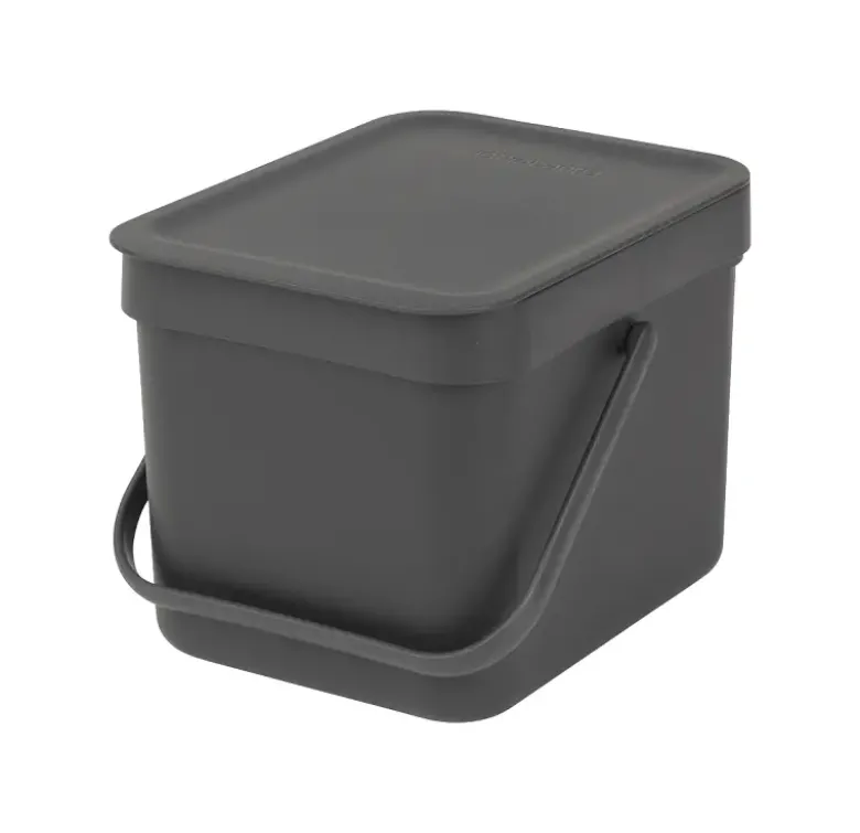 Brabantia Affaldsspand m. låg - 6 liter Grå