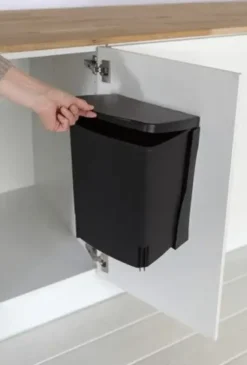 Brabantia Affaldsspand til låge m/låg sort 10L