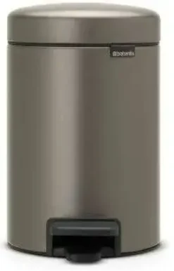 Brabantia Pedalspand Newlcon 5 liter Platinum