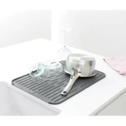 Brabantia silikone opvaske-måtte - mørk grå 32,5x48,3x0,9 cm