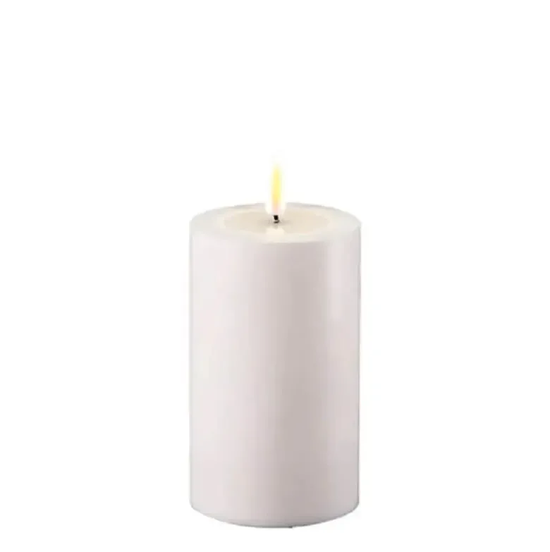 Conzept Electric LED bloklys 3D flamme H15 cm Hvid