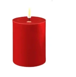 Conzept Electric LED bloklys 3D flamme H10 cm Rød