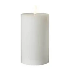 Conzept Electric LED bloklys 3D flamme H12,5 cm hvid