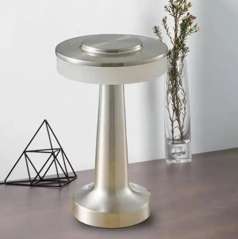 Conzept Electric opladelig bordlampe Børstet stål