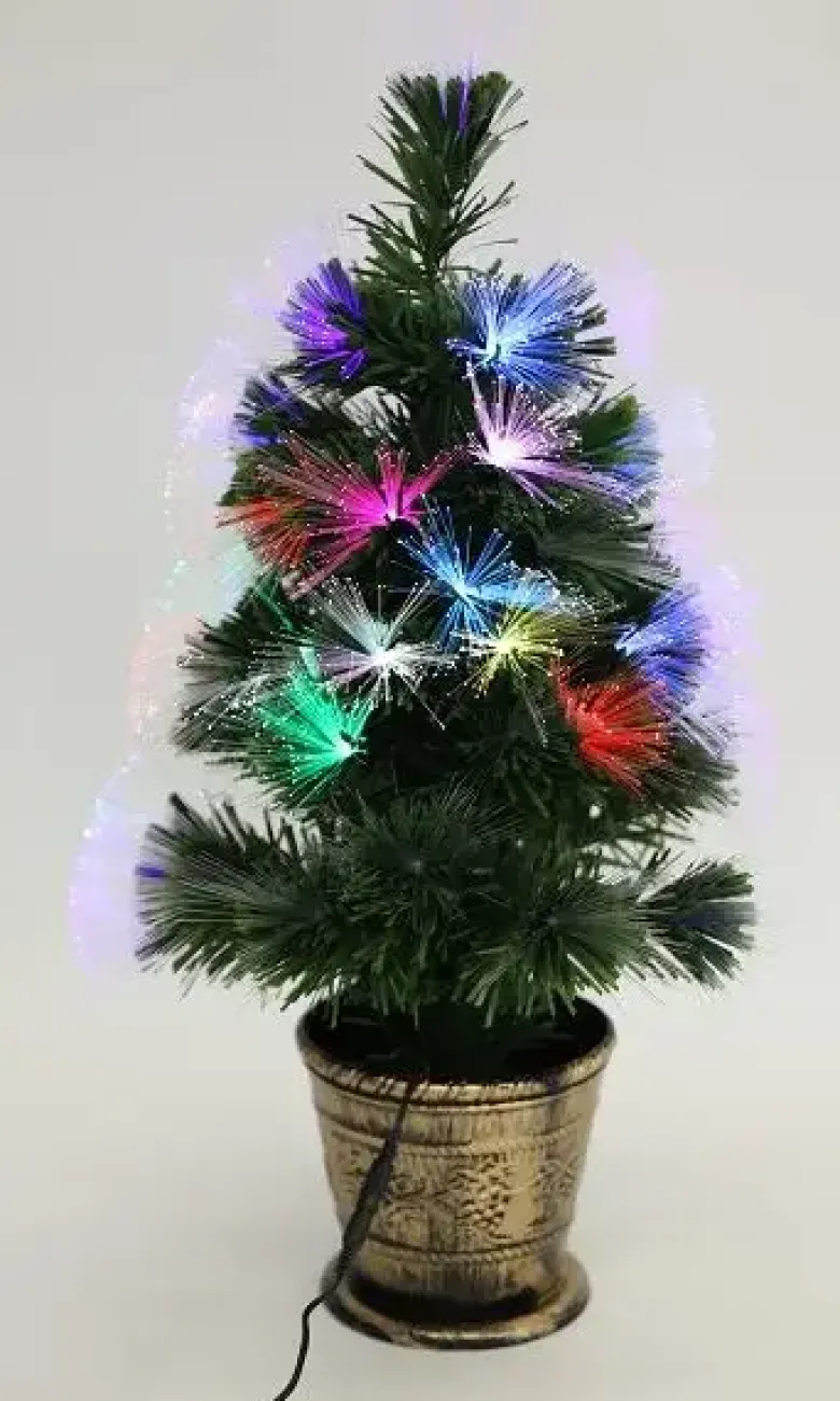 Conzept fiber juletræ H60 cm 48 LED multifarvet IP44 grøn