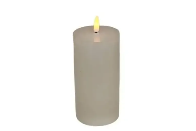 Conzept LED Bloklys 3D flamme opladelig chip 7,5x15 cm