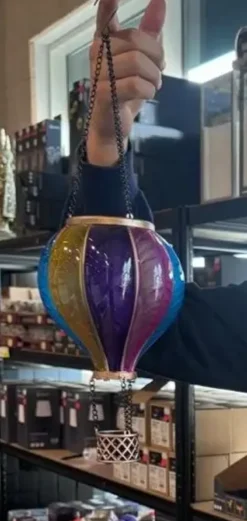 Conzept solar luftballon med flamme-effekt