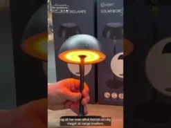 Conzept solcelle bordlampe sort