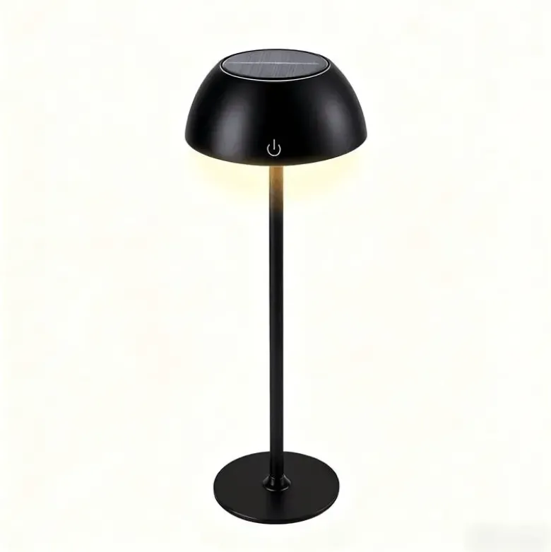 Conzept solcelle bordlampe sort