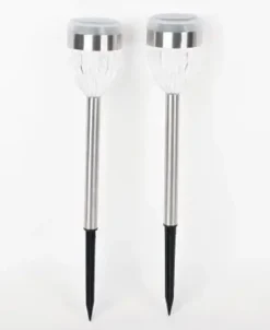 Conzept Solcellelampe stål 2xLED dual function 2 stk.