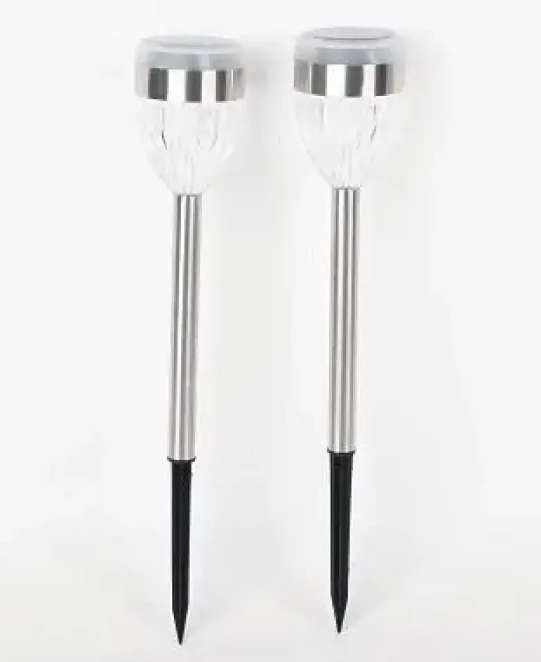 Conzept Solcellelampe stål 2xLED dual function 2 stk.