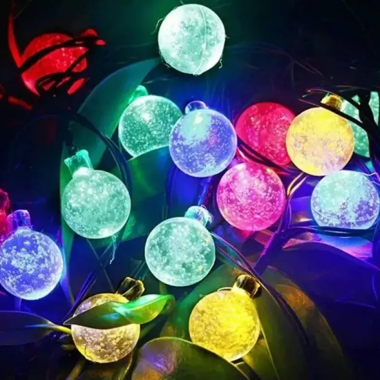 Conzept solcelle lyskæde kugler 2,5 cm 20xLED multicolor