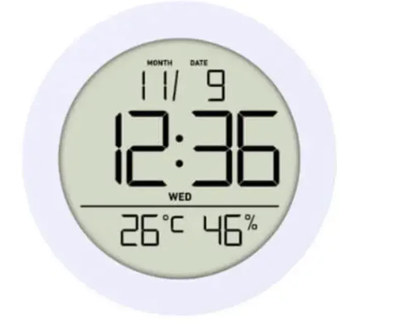 Conzept termometer og hygrometer rundt Ø6,8 cm sort