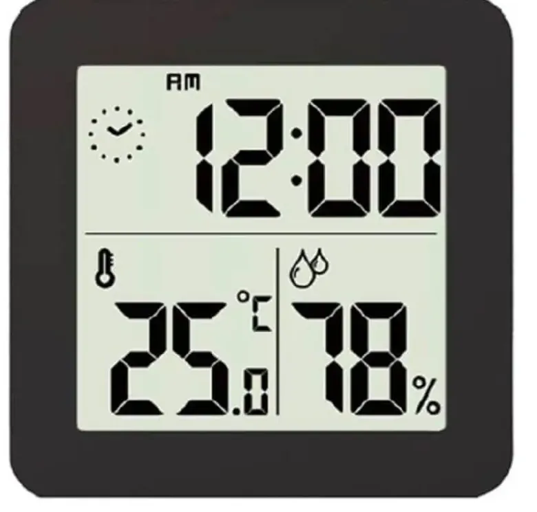 Conzept ur med termometer digitalt med hygrometer