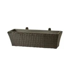 Da'Core Altankasse i sort polyratan 60x20x19 cm
