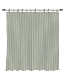 Da'core Badeforhæng inkl. ringe 180x200 cm polyester strib grøn