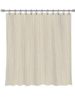 Da'core Badeforhæng inkl. ringe 180x200 cm polyester strib sand