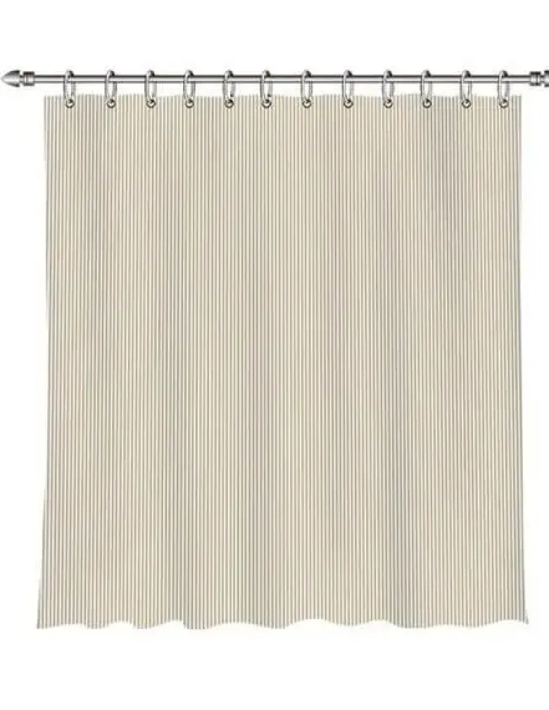 Da'core Badeforhæng inkl. ringe 180x200 cm polyester strib sand