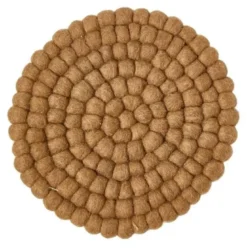 Da'core Bordskåner mini dots uld Ø20 cm mørk sand