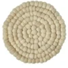 Da'core Bordskåner mini dots uld Ø20 cm natur