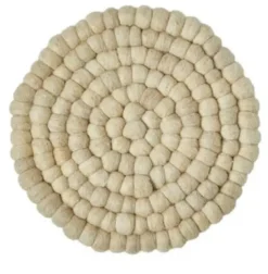 Da'core Bordskåner mini dots uld Ø20 cm natur