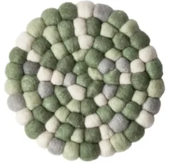 Da'core Bordskåner uld Ø20 cm multi grøn