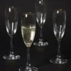 Da'core Champagneglas Rillet med guldkant 4 stk