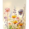Da'core Cylinderglas med 10 LED flora lilla/pink