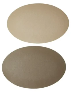 Dacore dækkeserviet oval vendbar beige/taupe