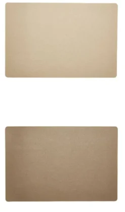 Da'Core Dækkeserviet PU soft 30x45 cm beige/taupe vendbar