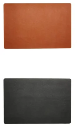 Da'Core Dækkeserviet PU soft 30x45 cm cognac/sort vendbar