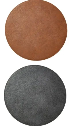 Da'core Dækkeserviet vendbar cognac/sort Ø38 cm