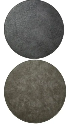 Da'core Dækkeserviet vendbar sort/grå Ø38 cm