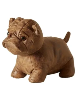 Da'Core Dørstopper bulldog 23 cm polyester mørk brun
