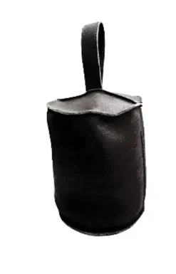 Da'Core Dørstopper med Håndtag Læder Sort