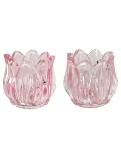 Da'core Fyrfadsstage Tulipan 2-pak rosa